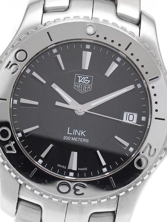 TAG HEUER Link WJ1110.BA0570 Date black Dial Quartz Men\'s Watch_934421